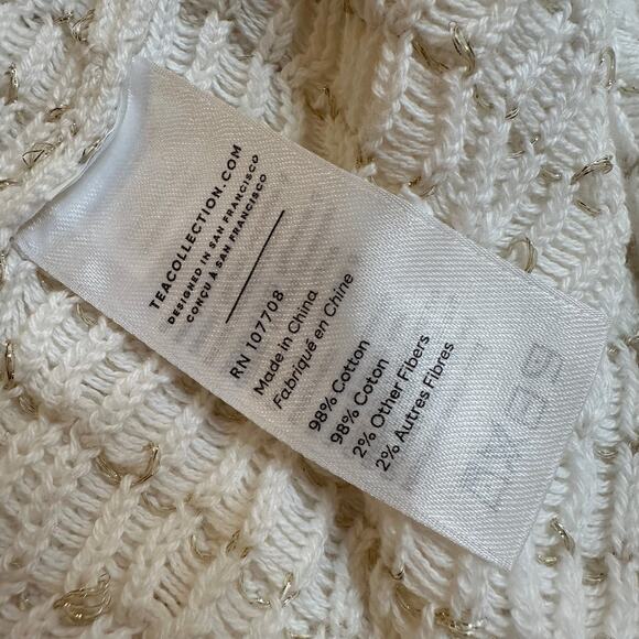 Tea Collection Sparkle Baby Cardigan sz 12-18 m Golden Cranes - Picture 4 of 7